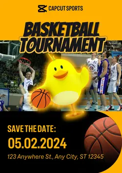 Basketball Tournament Campus Event Poster