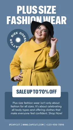 Blue Modern Plus Size Fashion Wear TikTok
