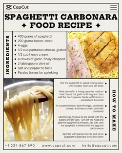 Spaghetti Recipe Product Display Instagram