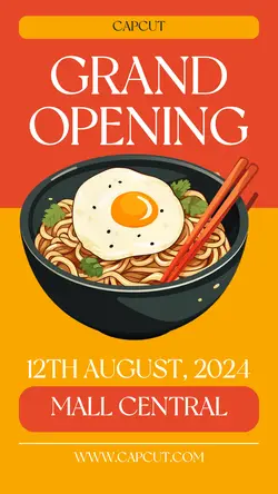 Food Grand Opening Display Instagram Story
