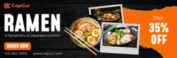 Ramen Japanese Food Promotion Twitter Header