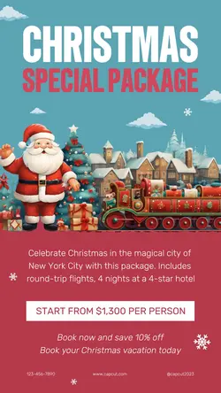 Travel Christmas Holiday Package Instagram Story