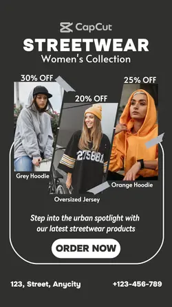 Women Streetwear Fashion Promo Instagram Story