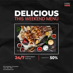 This Weekend Menu Instagram Post