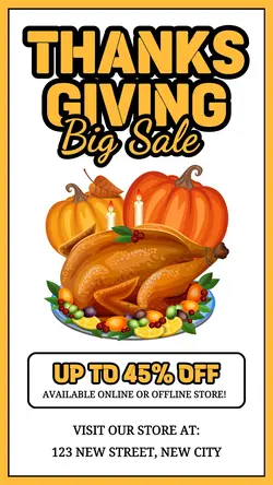 Thanksgiving Big Sale Promotion Instagram Story