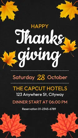 Thanksgiving Invitation Instagram Story