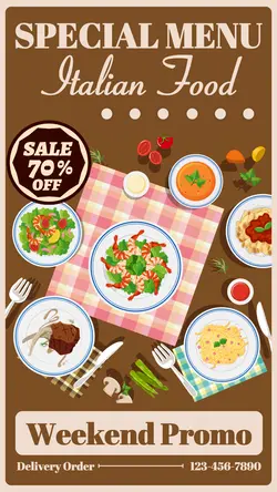 Food Weekend Promo Italian Food Instagram Story