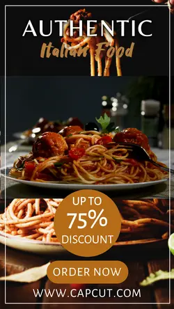 Italian Food Instagram Story Black Elegant