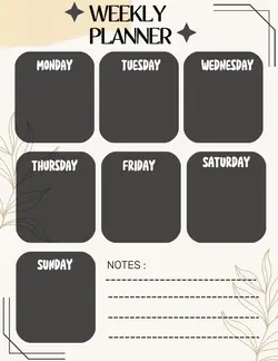 Non-marketing WEEKLY PLANNER Nude AESTHETIC