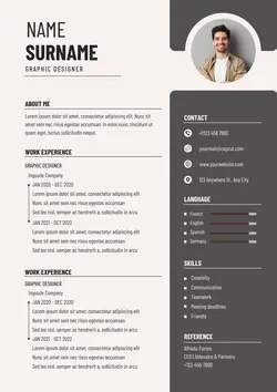 Business Graphic Designer Resume Minimalist