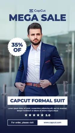 Mega Sale Formal Suit Fashion Industry Promotion instagram story