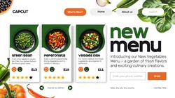 Food Vegetable Menu Promo Page