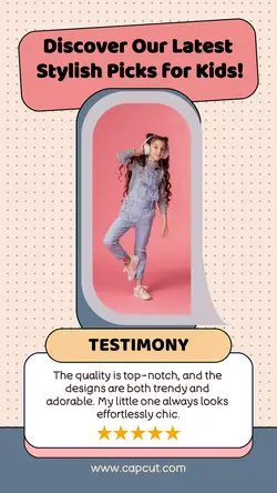 Fashion Kids Testimony Product Display