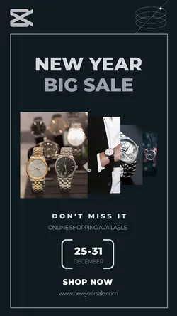 New year big sale instagram story