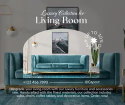 Furniture Luxury Collection Sale Facebook Post Minimalist