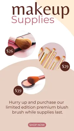 Makeup Supply Product Display Instagram Story
