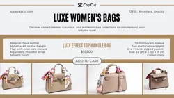 Fashion Industry Bag Display Product Twitter Post