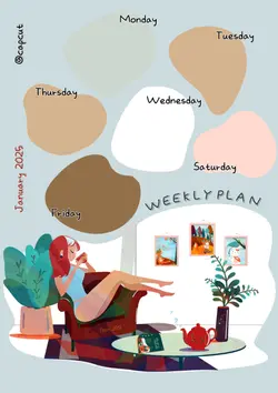Non-Marketing Weekly Planner Tosca Aesthetic