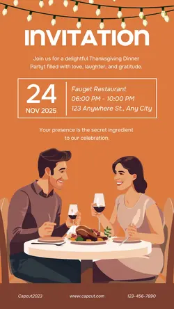 Thanksgiving Dinner Invitation Tiktok Post