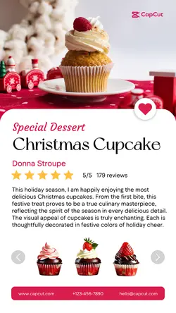 Christmas Cupcake Reviews Instagram Story