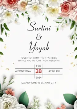 Non-marketing Wedding Party Invitation
