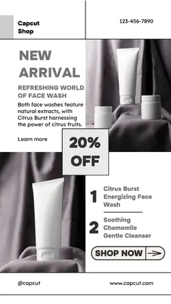 Beauty Face Wash Product Image Promotion Instagram Story