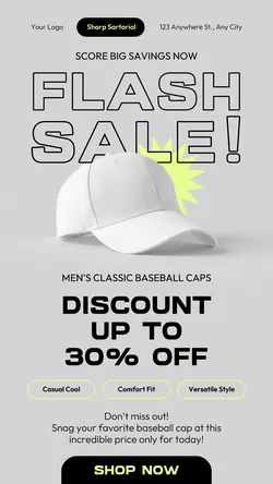 Fashion Industry Men Hat Sale Instagram Story