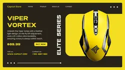 Yellow Gaming Mouse Product Display for Social Media Cover