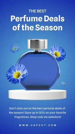 Blue Modern Perfume Promotion Instagram Story