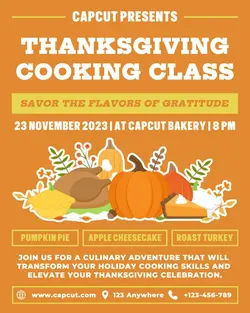 Thanksgiving Cooking Class Promotion IG Portrait