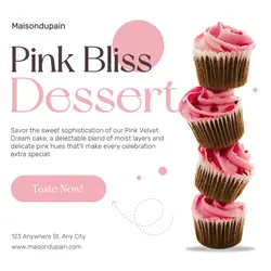 Food & Beverage Velvet Cake Instagram Post