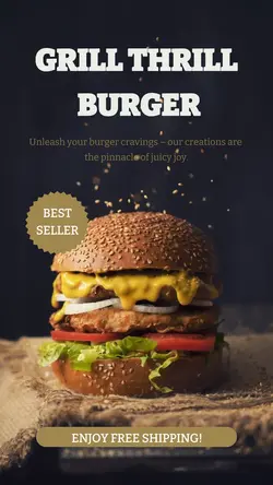 Food and Beverage - Instagram Grilled Burger - Instagram Story