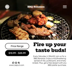 Food Promotion Instagram Post Black White