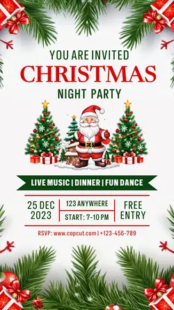 Christmas Night Party Instagram Story