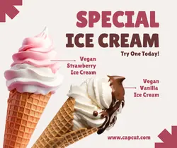 Food Ice Cream Display Facebook Post