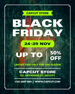 Simple Black Friday Sale for Social Media Post