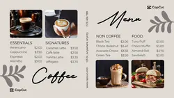 Food & Beverage Coffee Menu Twitter Post