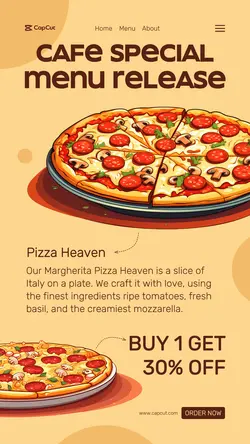 Cafe Special Menu Release Intagram Story