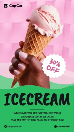 Food Ice cream Product-display Minimalist