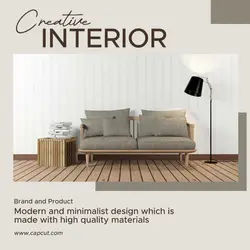 beige and brown minimalist creative interior instagram post 