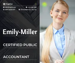 Finance Accountant's card Propagate Minimalism