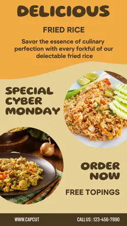 CYBER MONDAY FRIED RICE SALES INSTAGRAM POST