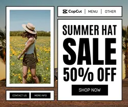 Fashion Summer Hat Promotion Facebook Post