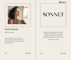 Beauty Product Showcase - Facial Care in Minimalistic Style