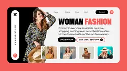 Pink Woman Fashion Promotion Website