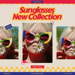 Sunglasses New Collection instagram post-Fashion Products-Product Display