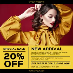 Simple Yellow Fashion Sale Instagram Post