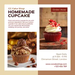 Food And Beverage Cupcake Display Instagram Post