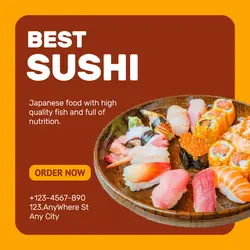 Food & Beverag Sushi Display Instagram Post