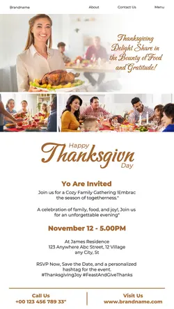 Thanksgiving Invitation Instagram Story
